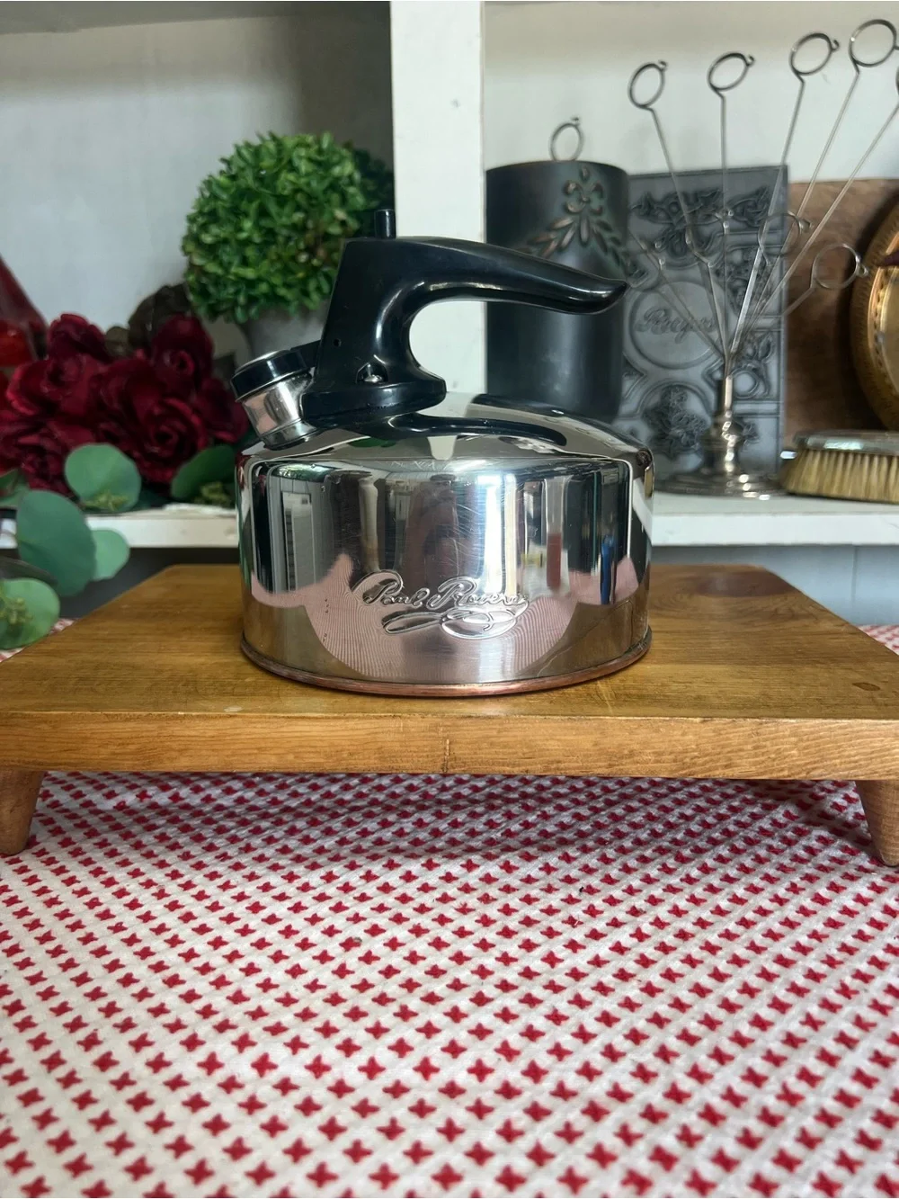 Revere ware tea kettle aluminum copper bottom Paul revere small